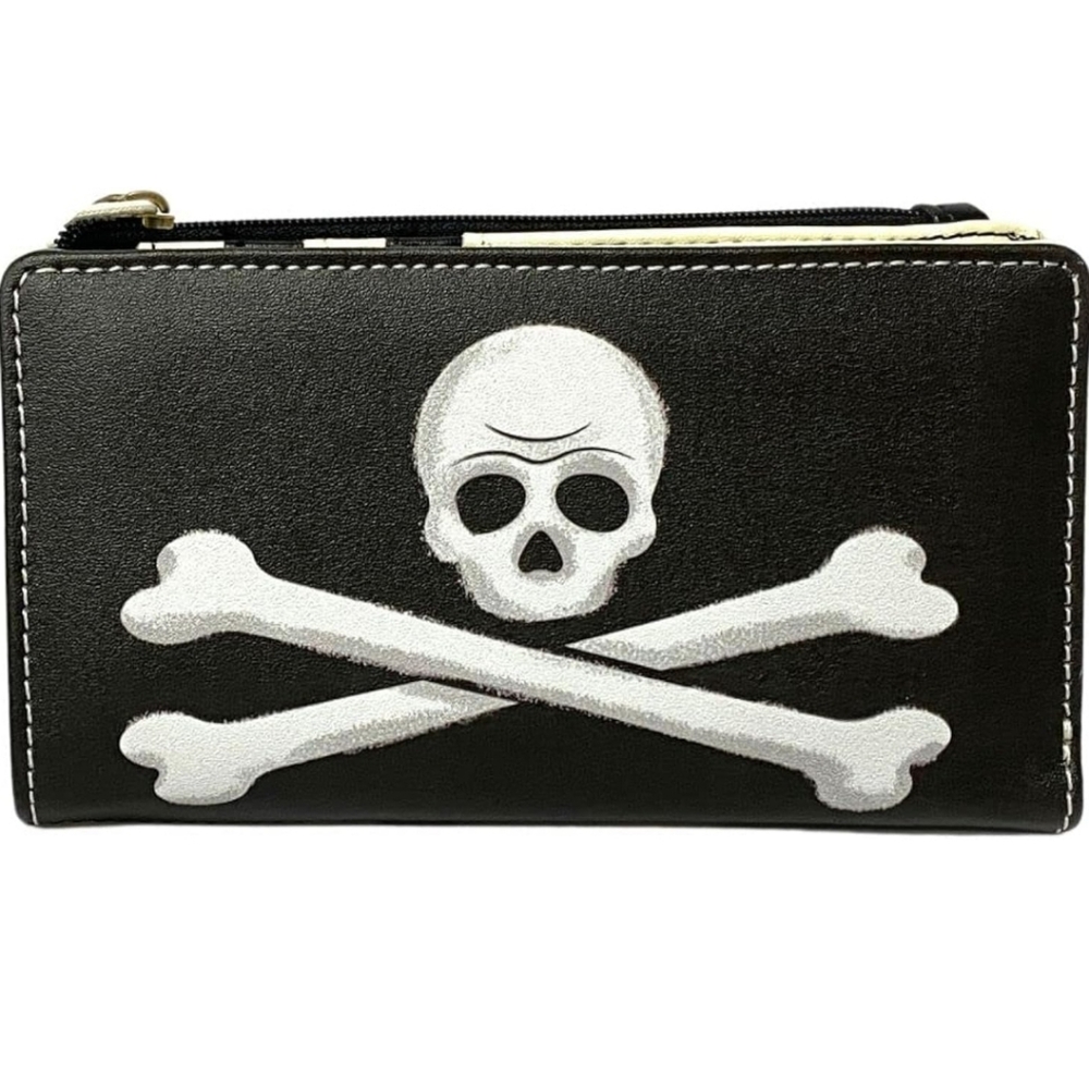 Loungefly Disney's Peter Pan Exclusive Captain Hook Pirate Skull Flap Wallet